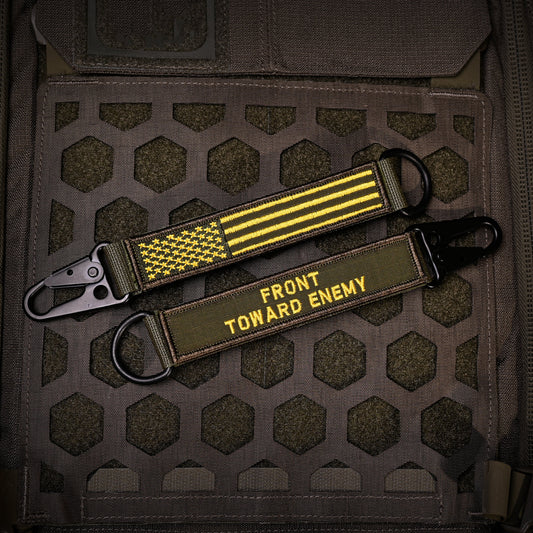 American Made Heavy Duty Tactical Keychain - Front Toward Enemy