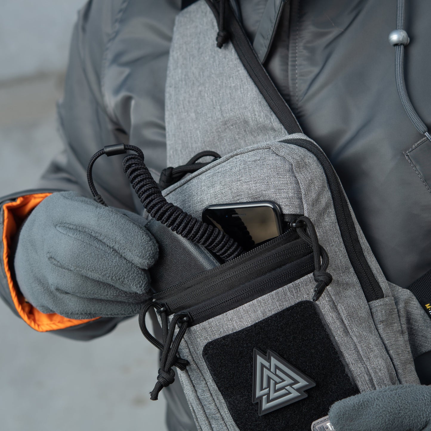 M-Tac LEFT-HANDED Tactical Sling Bag for Men with Holster