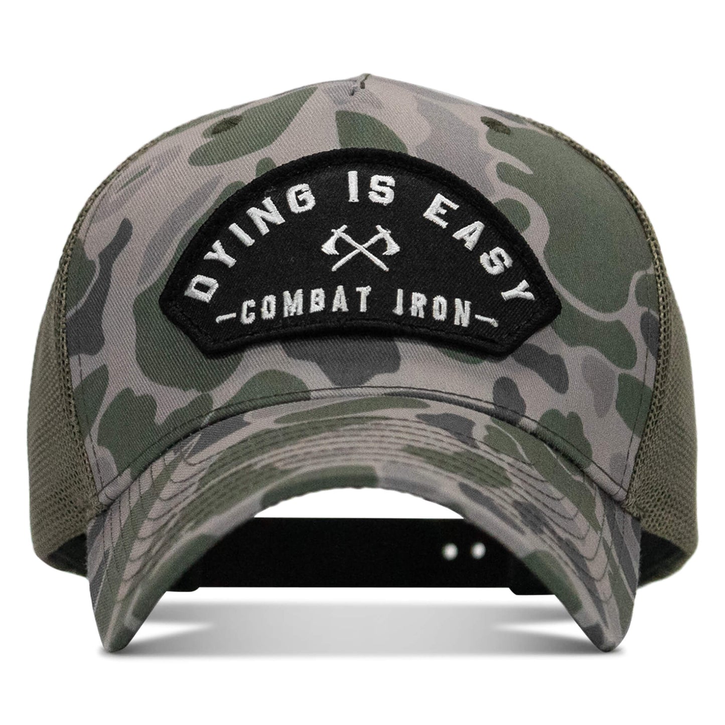Dying Is Easy Arched Patch Snapback Hat