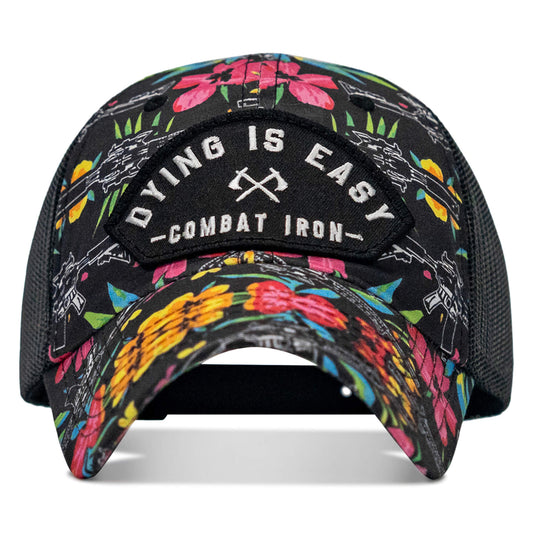 Dying Is Easy Arched Patch Tactical Ripstop Mesh Snapback Hat