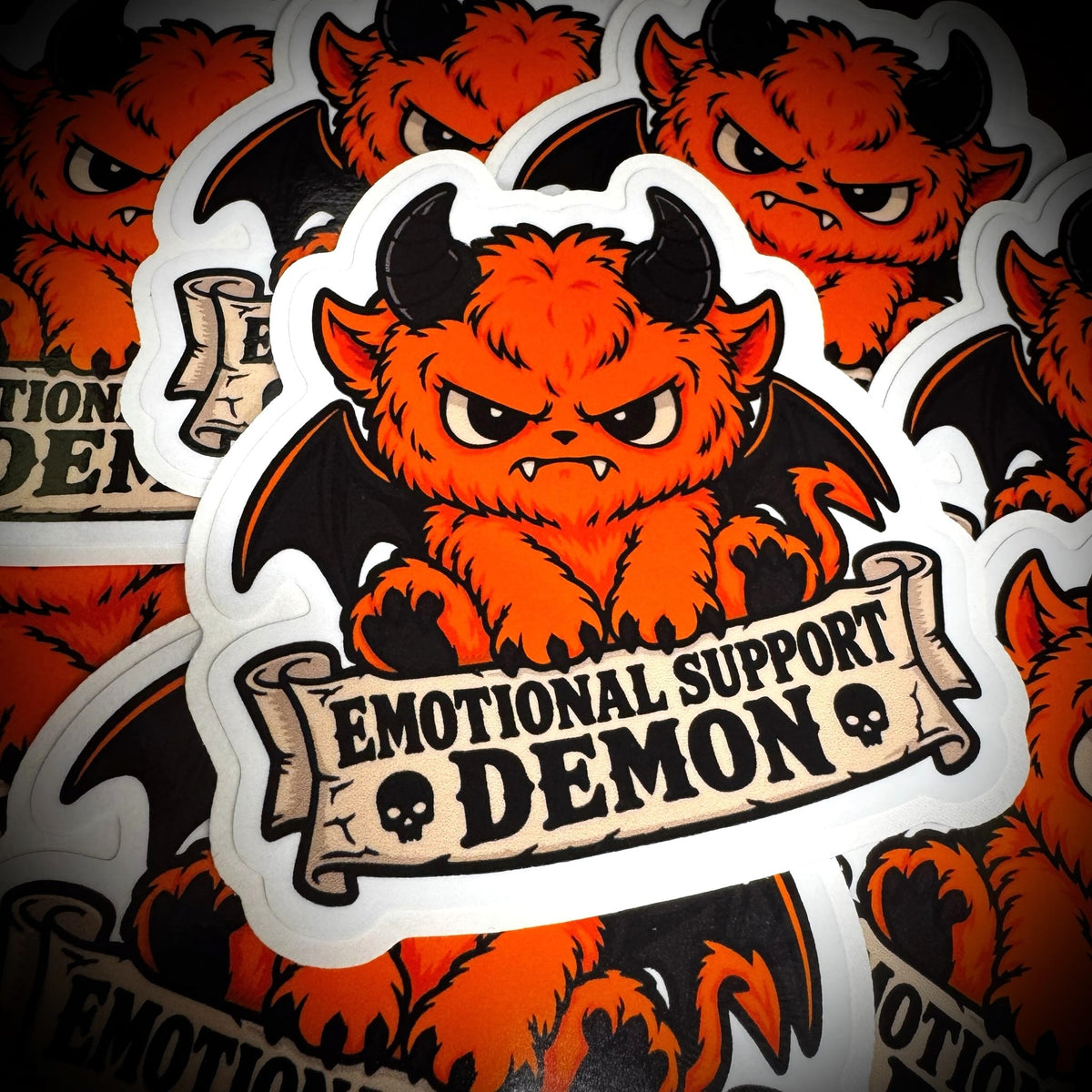 Damien Horn - Emotional Support Demon - 3.75" Sticker
