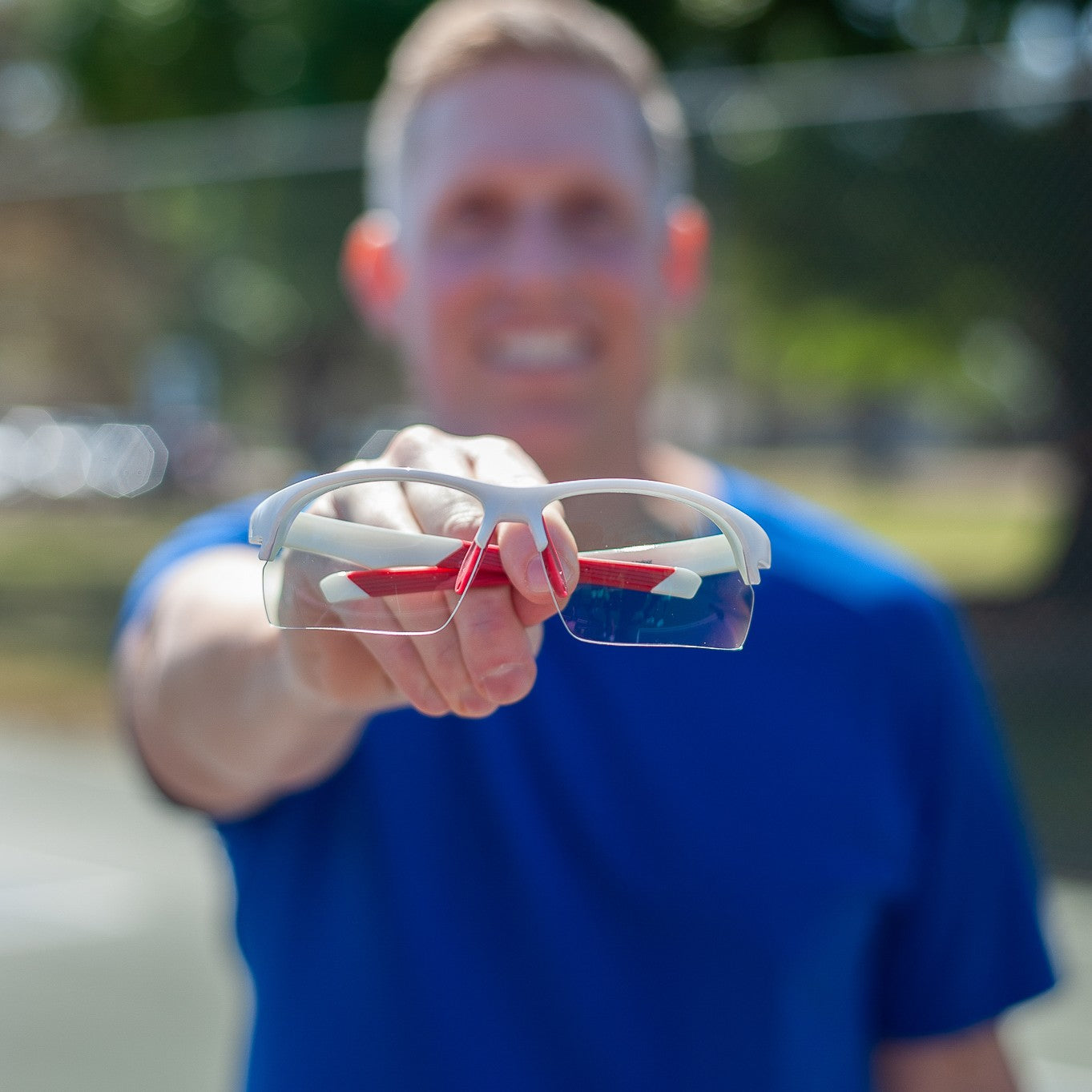 Daytona Pickleball Sunglasses - White/Red