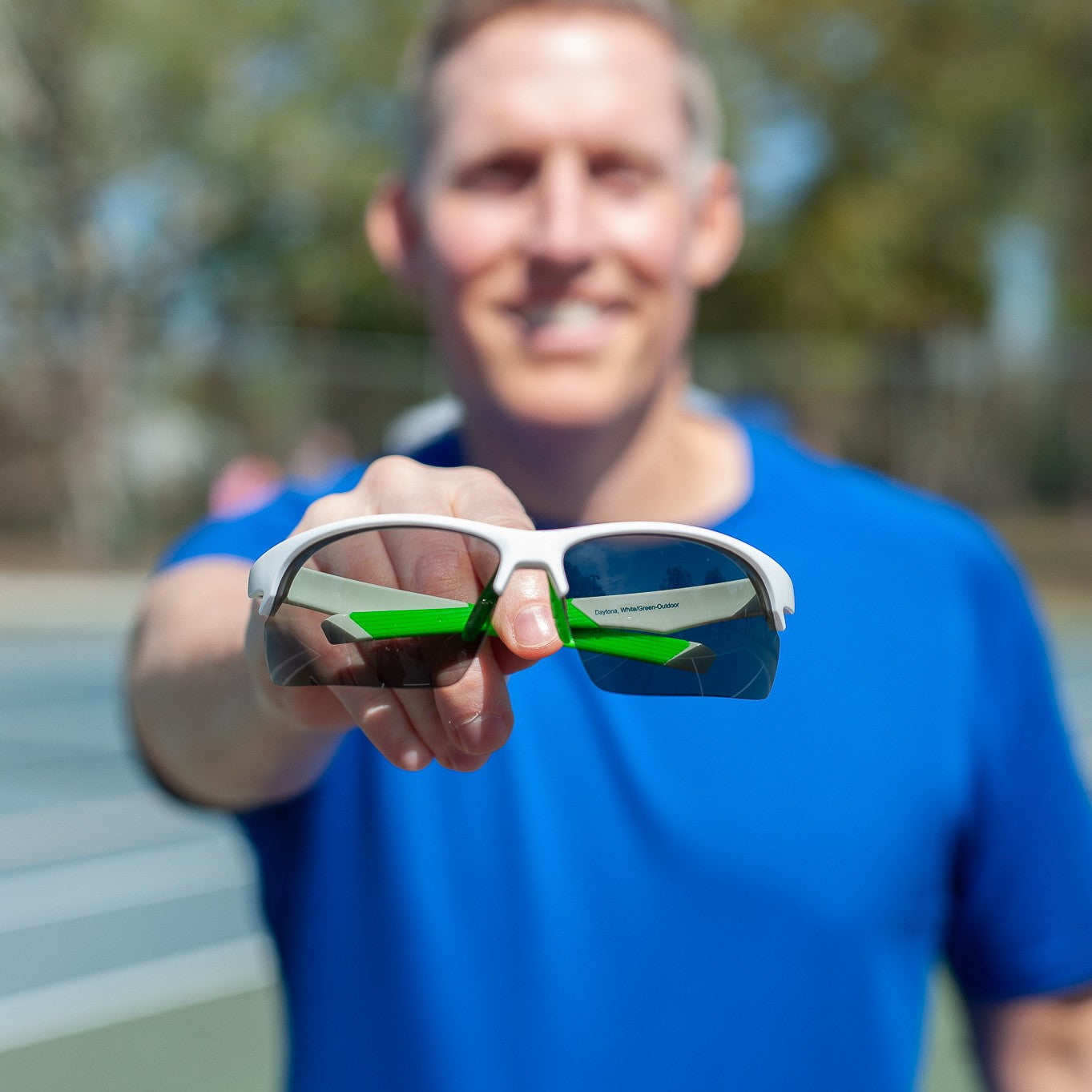 Daytona Pickleball Sunglasses - White/Green