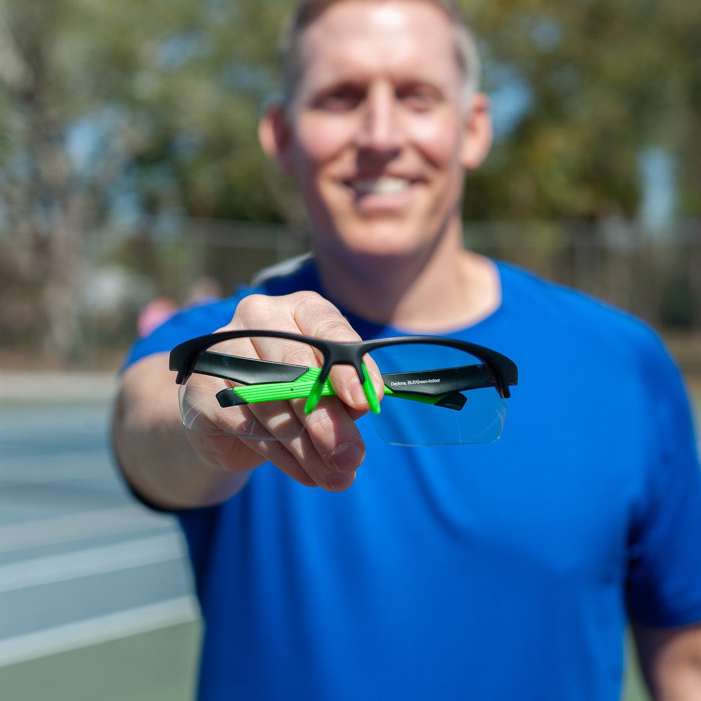 Daytona Pickleball Sunglasses - Black Green