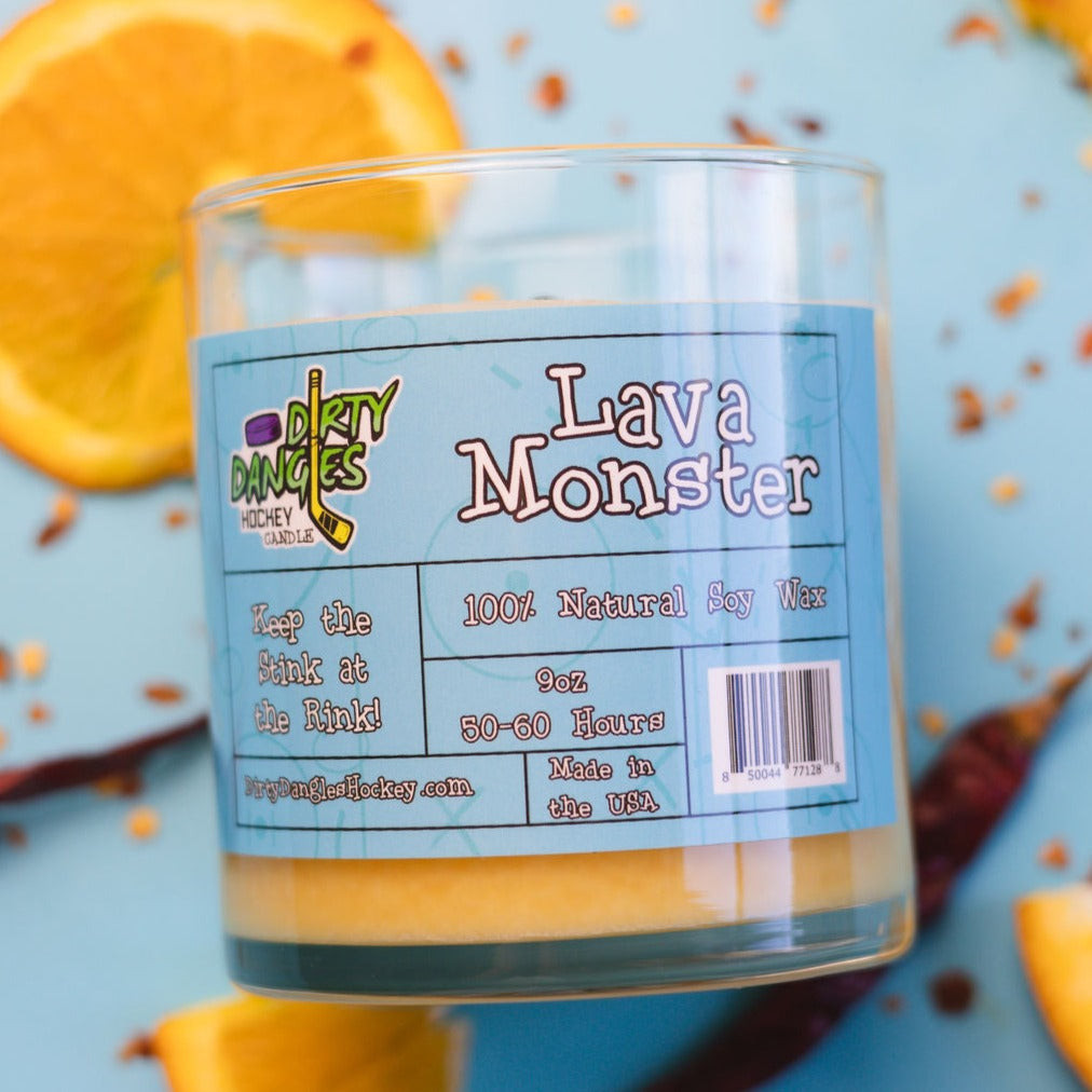 Dirty Dangles Hockey Candles - Lava Monster