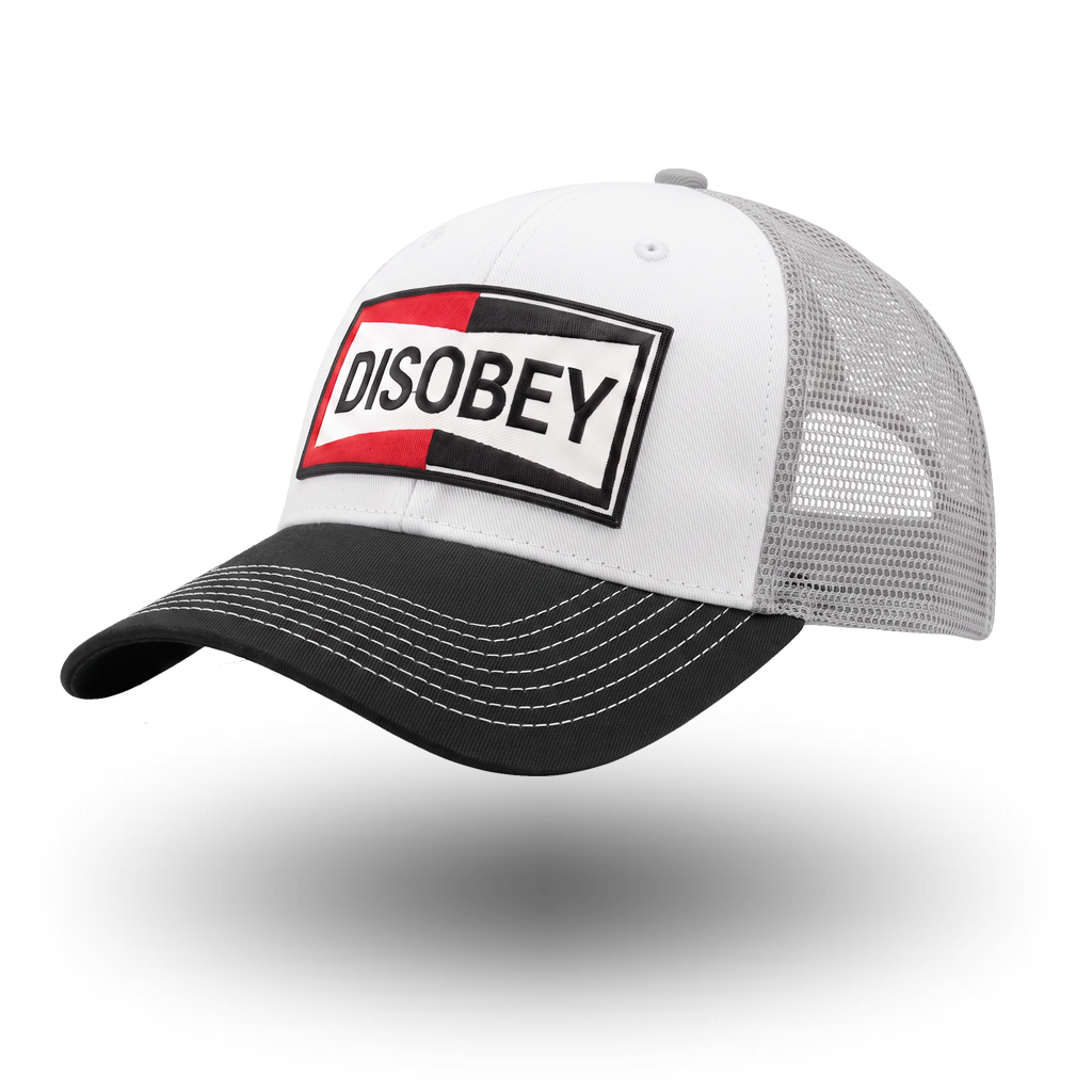 DISOBEY LOW PROFILE DAD HAT - BLACK, WHITE, & GRAY