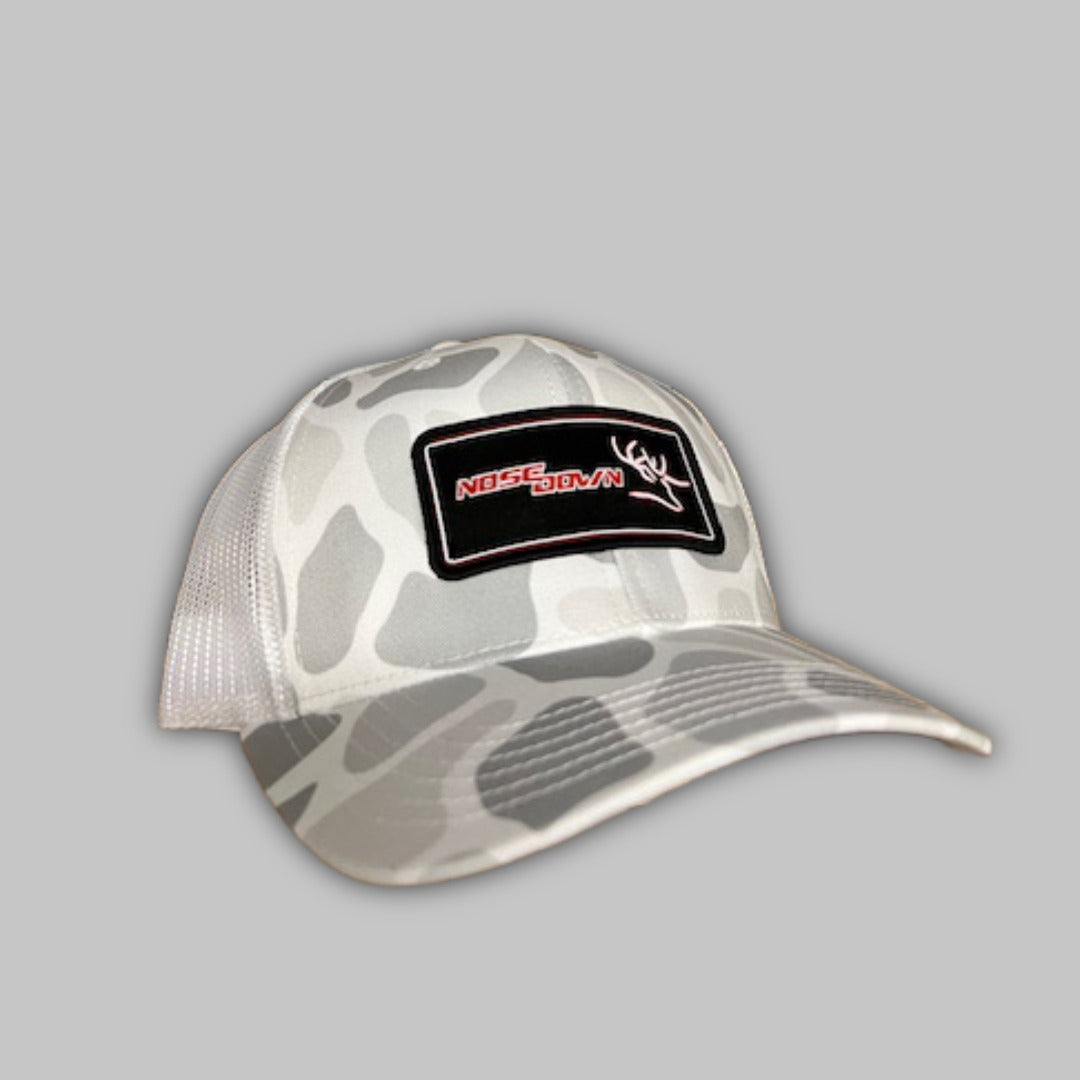 Black Red Woven Trucker Hat