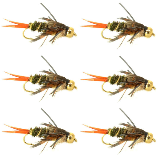 Double Bead Twenty Incher Nymph Fly Fishing Flies - 6 Flies Hook Size 8