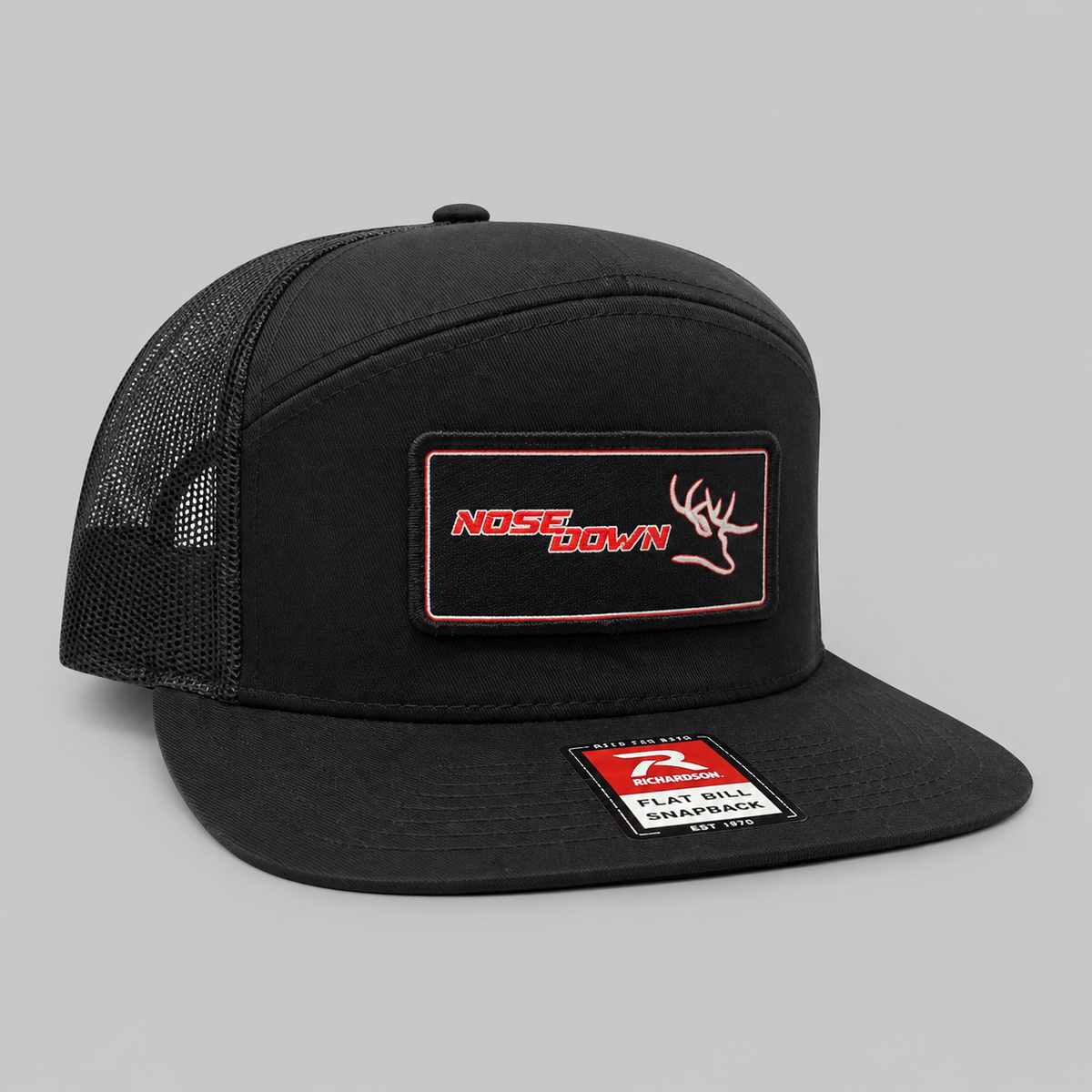 Black Red Woven 7 Panel