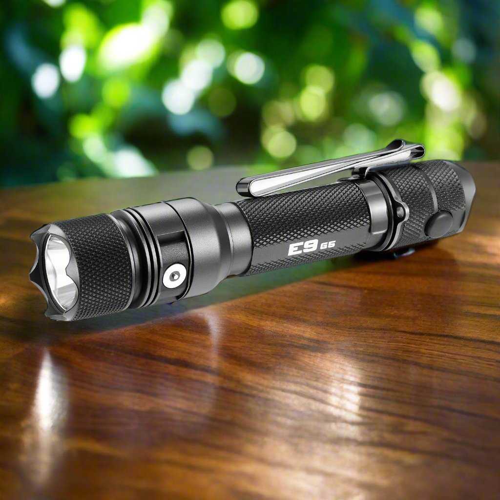 E9 GEN5 Long Throw- 3,000 Lumen  388 Meter  Tactical EDC Flashlight