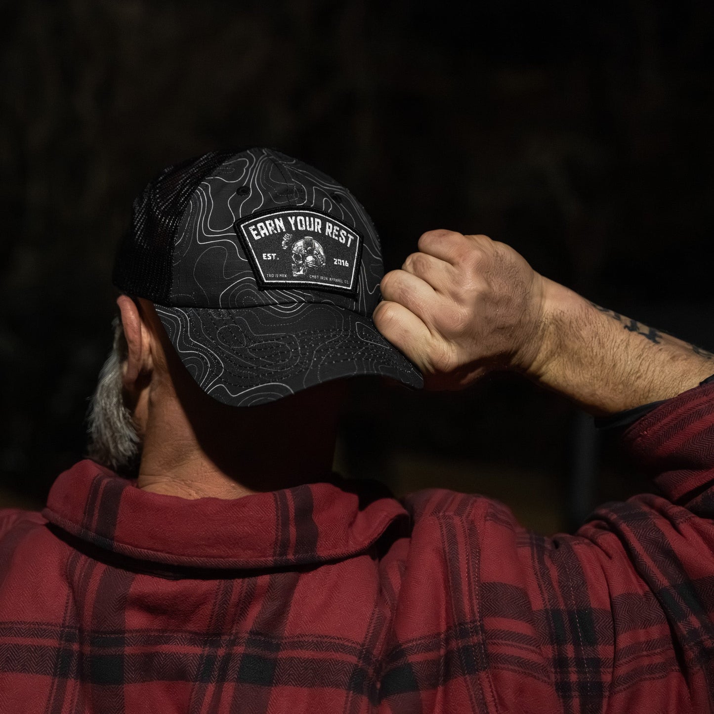 Earn Your Rest Patch Tactical Ripstop Mesh Snapback Hat