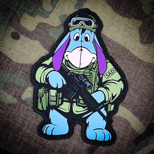 Tactical Eeyore AR15 Callsign SAD - Tactical Pooh Squad - 4" PVC Patch