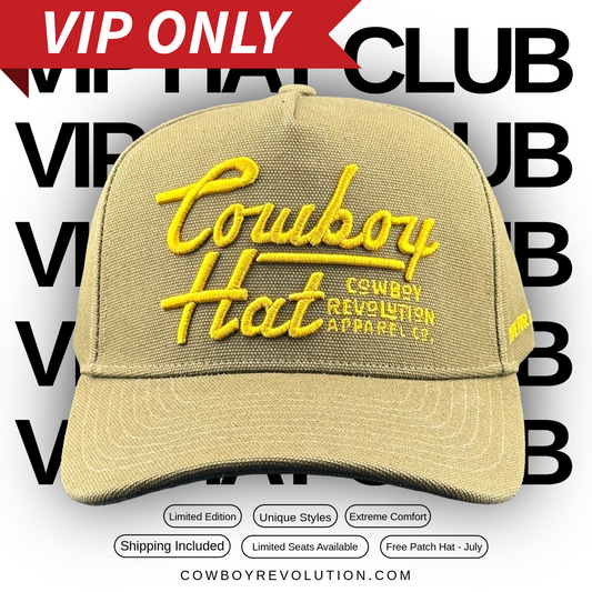 Flatline "Cowboy Hat"  Limited Edition Canvas Hat