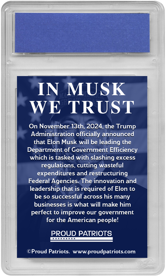 Elon Musk DOGE Trading Card - Graded Gem Mint 10
