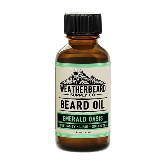 Emerald Oasis Beard Oil - Blue Tansy, Lime, Green Tea