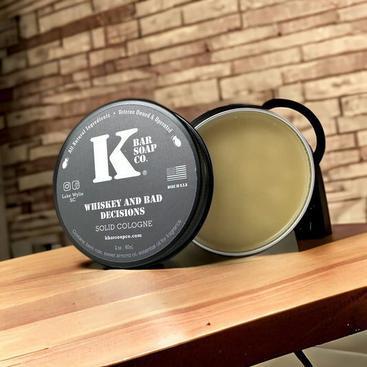 Whiskey & Bad Decisions Solid Cologne (Spice, Vanilla)