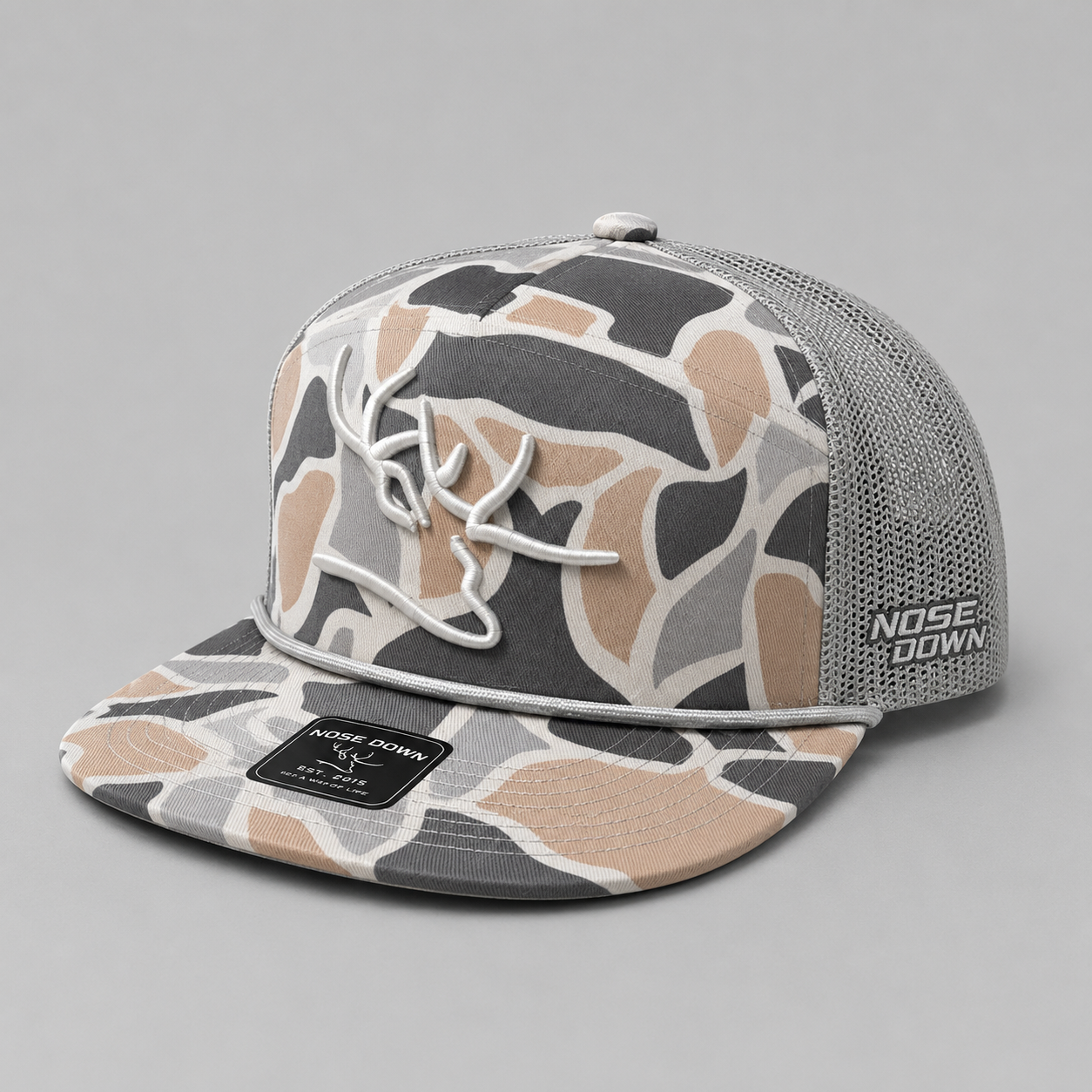 7 Panel Duck Camo Embroidered