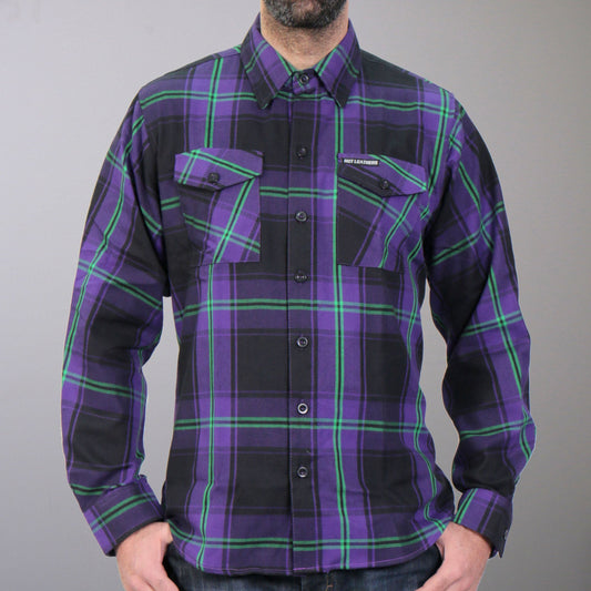 Hot Leathers Men's 'Voodoo' Multi/Color Cotton Flannel Shirt - Button Front - Riding/Casual/ Work Wear - FLM2011