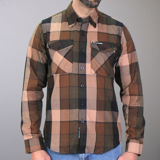 Hot Leathers Men's 'Sidewinder' Multi/Color Cotton Flannel Shirt - Button Front - Riding/Casual/ Work Wear - FLM2013
