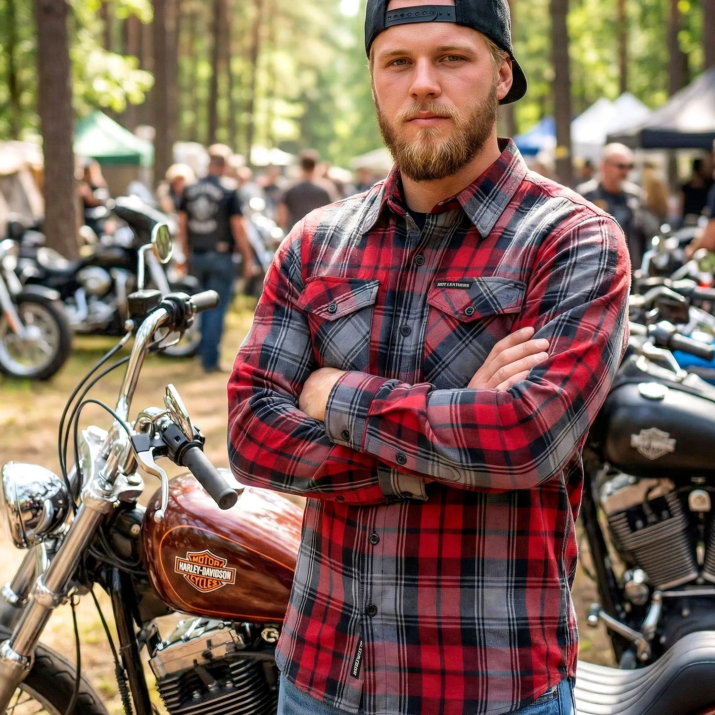 Hot Leathers Men's 'Cold Trail' Multi/Color Cotton Flannel Shirt - Button Front - Riding/Casual/ Work Wear - FLM2022
