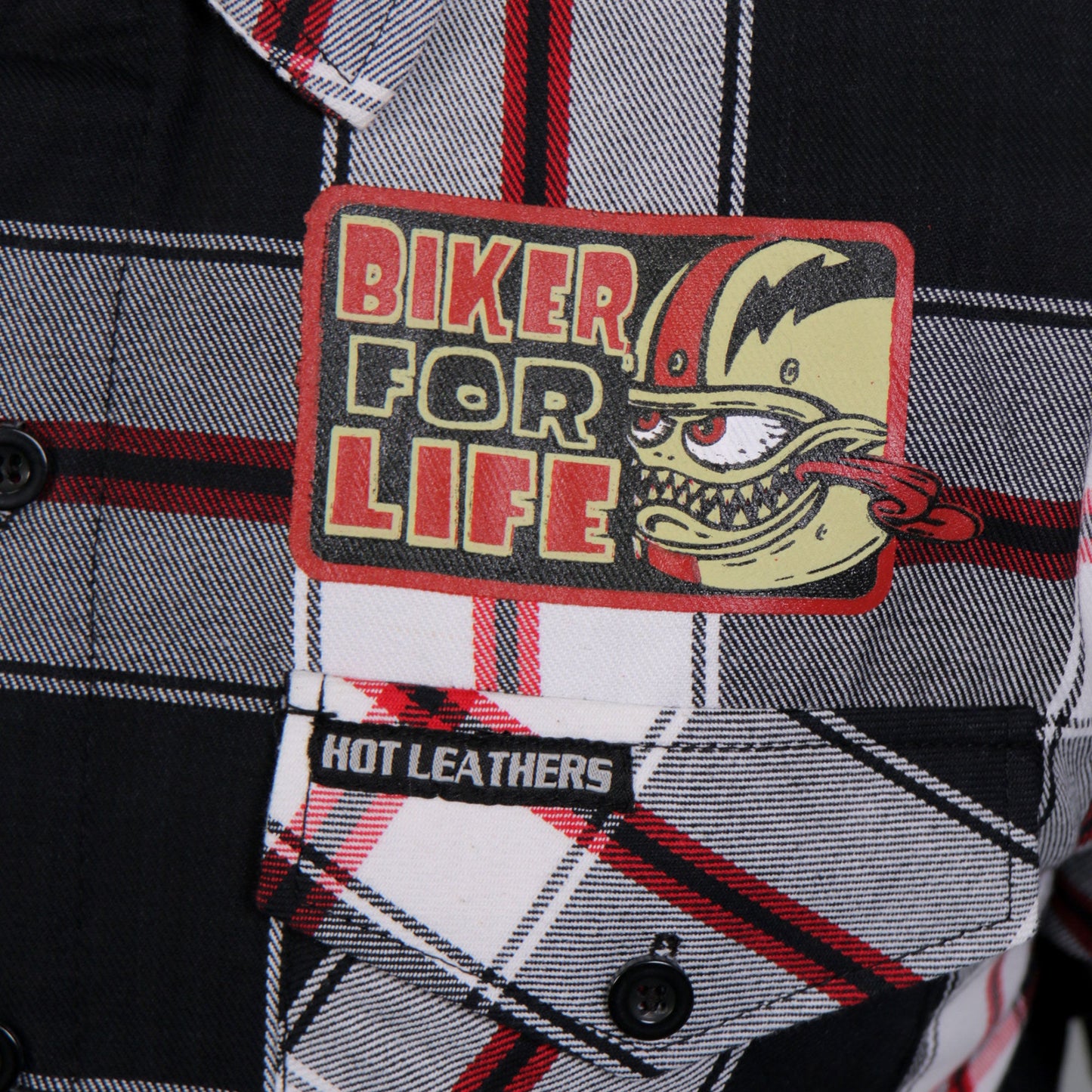 Hot Leathers Men's 'Bobber Monster' Multi/Color Cotton Flannel Shirt - Button Front - Riding/Casual/ Work Wear - FLM2104