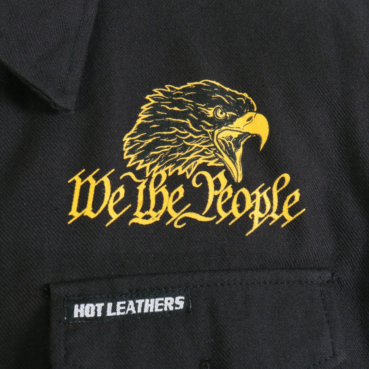 Hot Leathers Men's 'We The People' Black Cotton Flannel Shirt - Button Front - Riding/Casual/ Work Wear - FLM2114