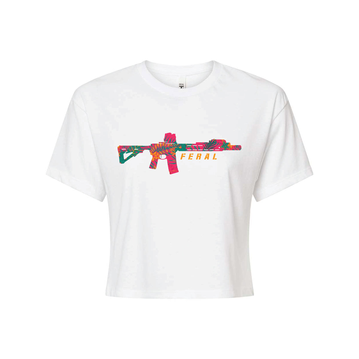 Feral - Women's White Crop Tee