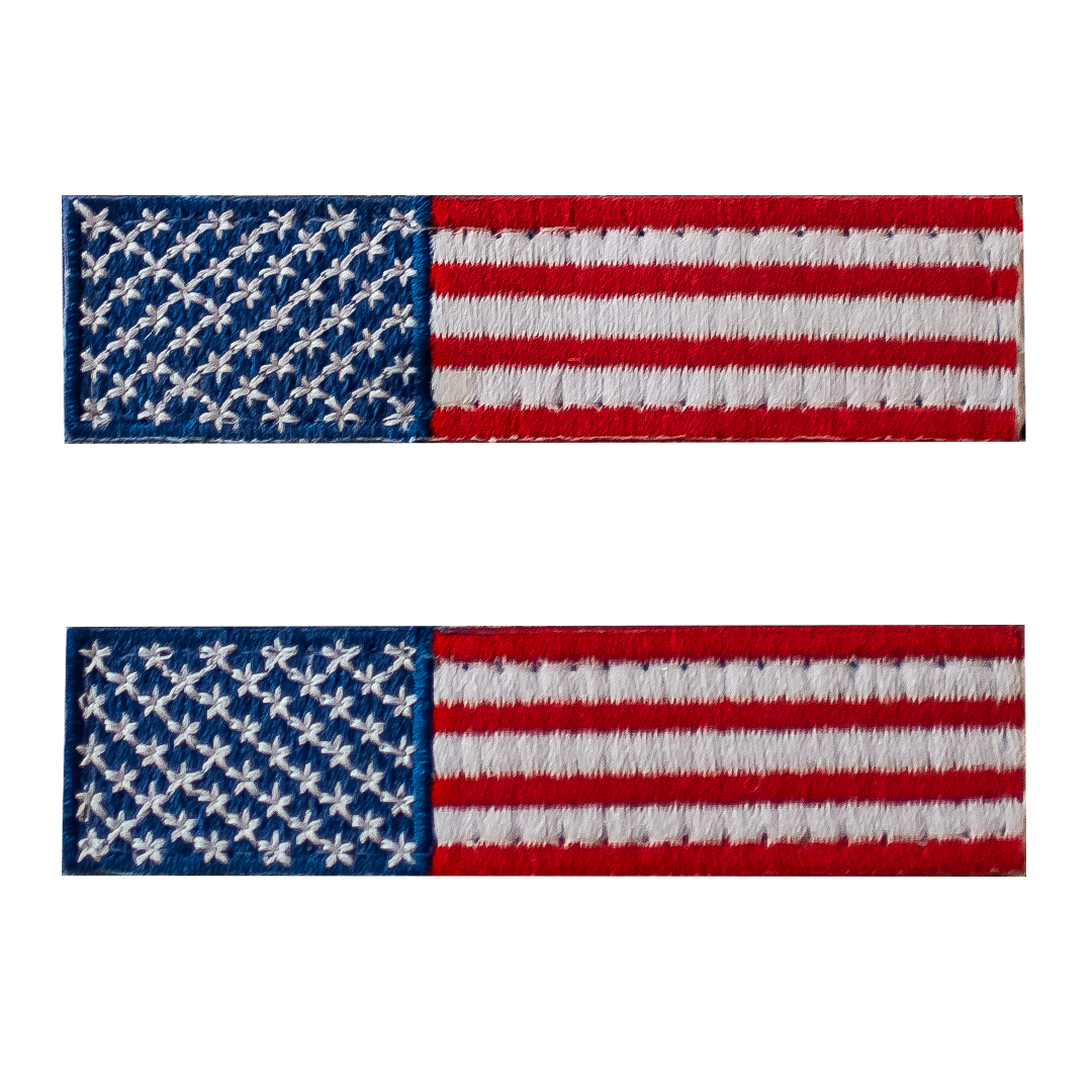 Floperator Embroidered U.S. Flag Patch Set