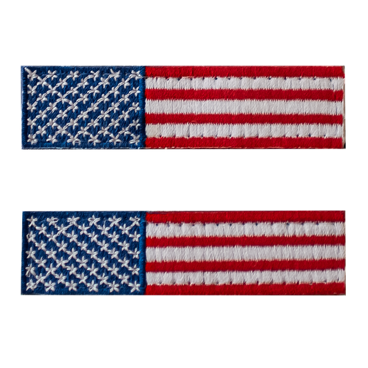 Floperator Embroidered U.S. Flag Patch Set