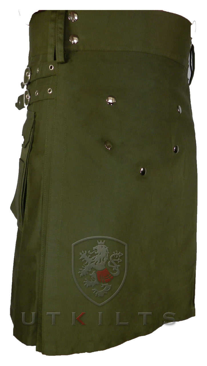 Utility Kilt – GlenTorin, Olive Green
