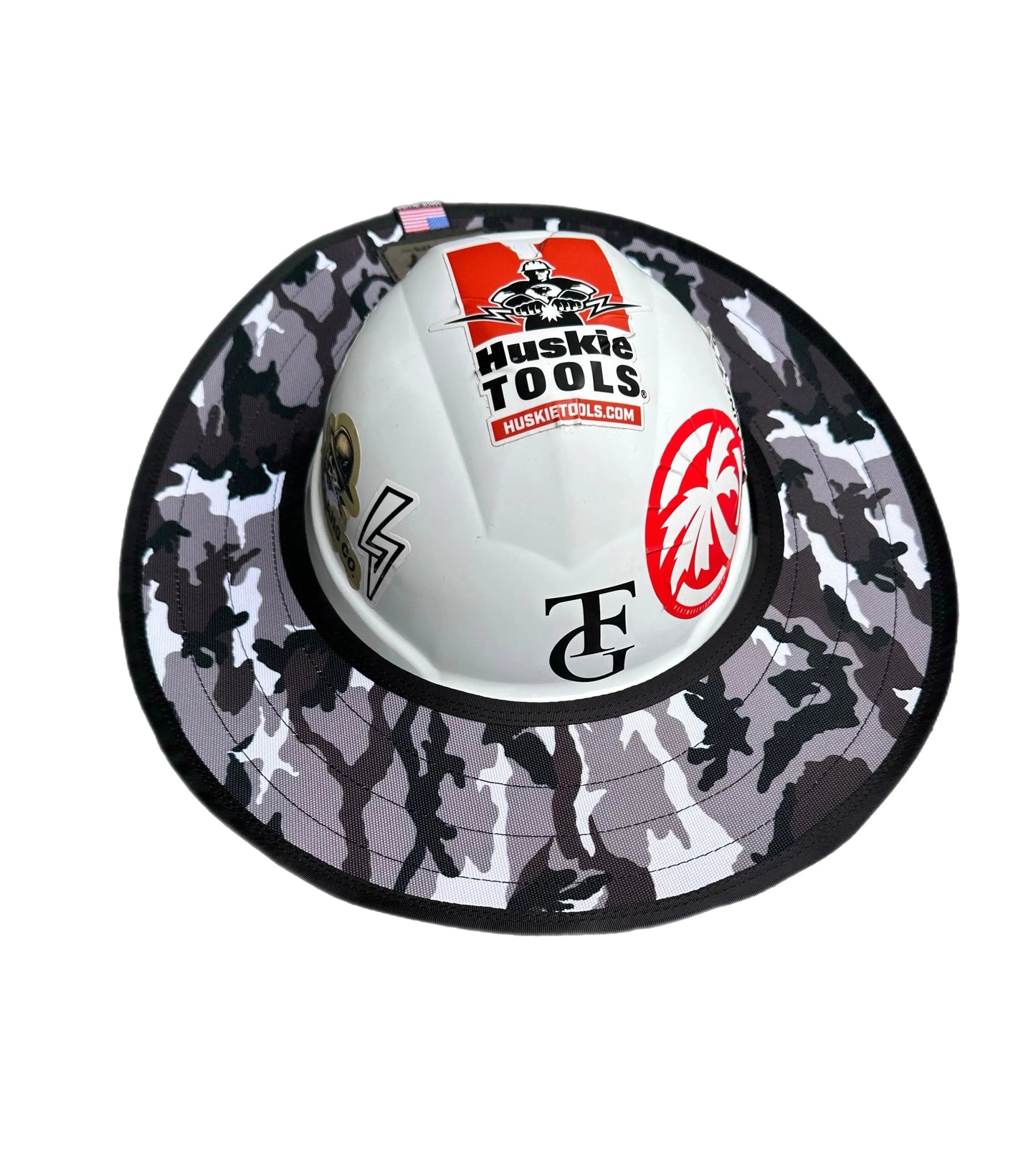 Urban Camo Hard Hat Sun Shade Visor – Water-Resistant Worksite Visor for Full Brim & Kask Hard Hats