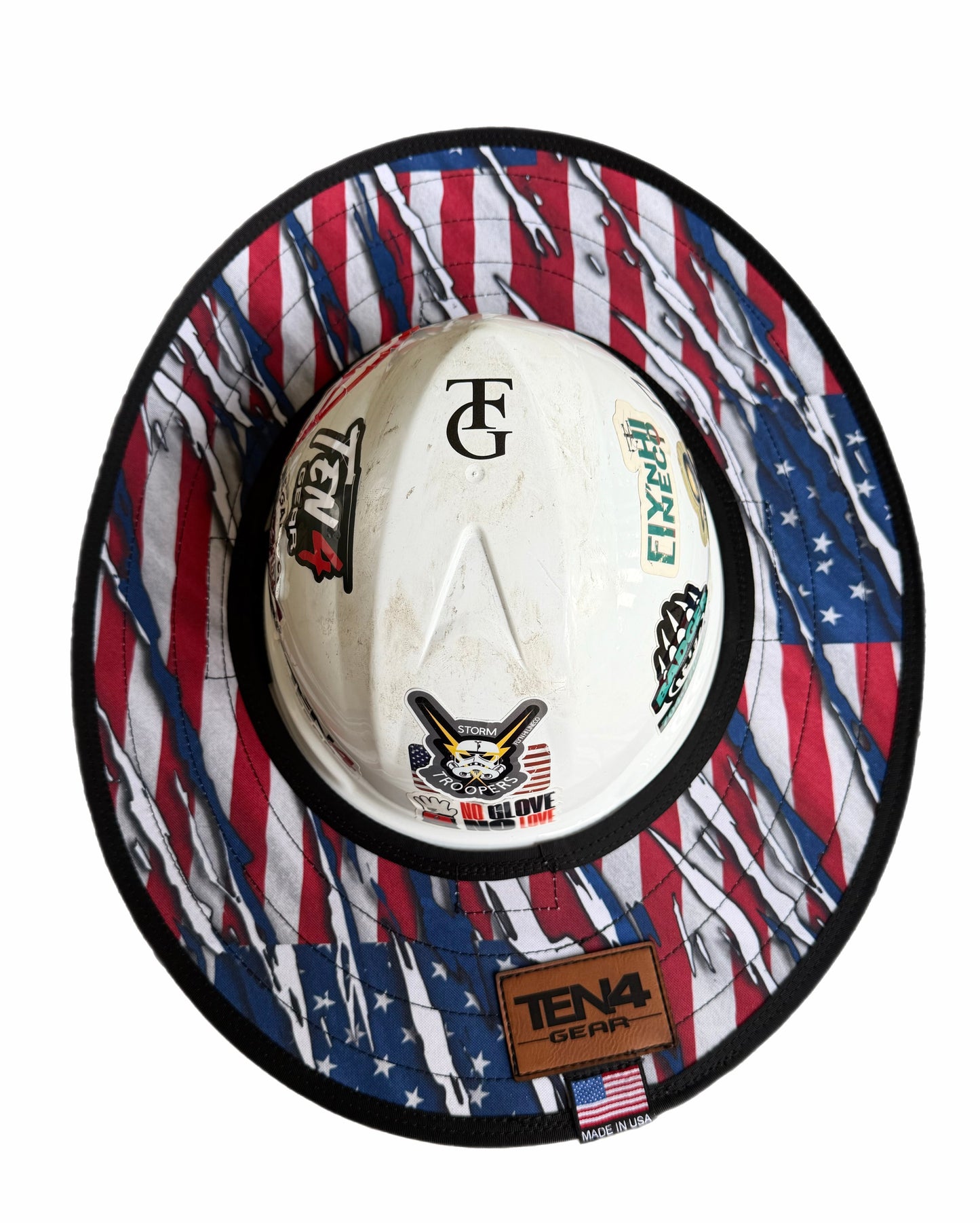 The Patriot Hard Hat Sun Shade Visor – Water-Resistant Worksite Visor for Full Brim & Kask Hard Hats