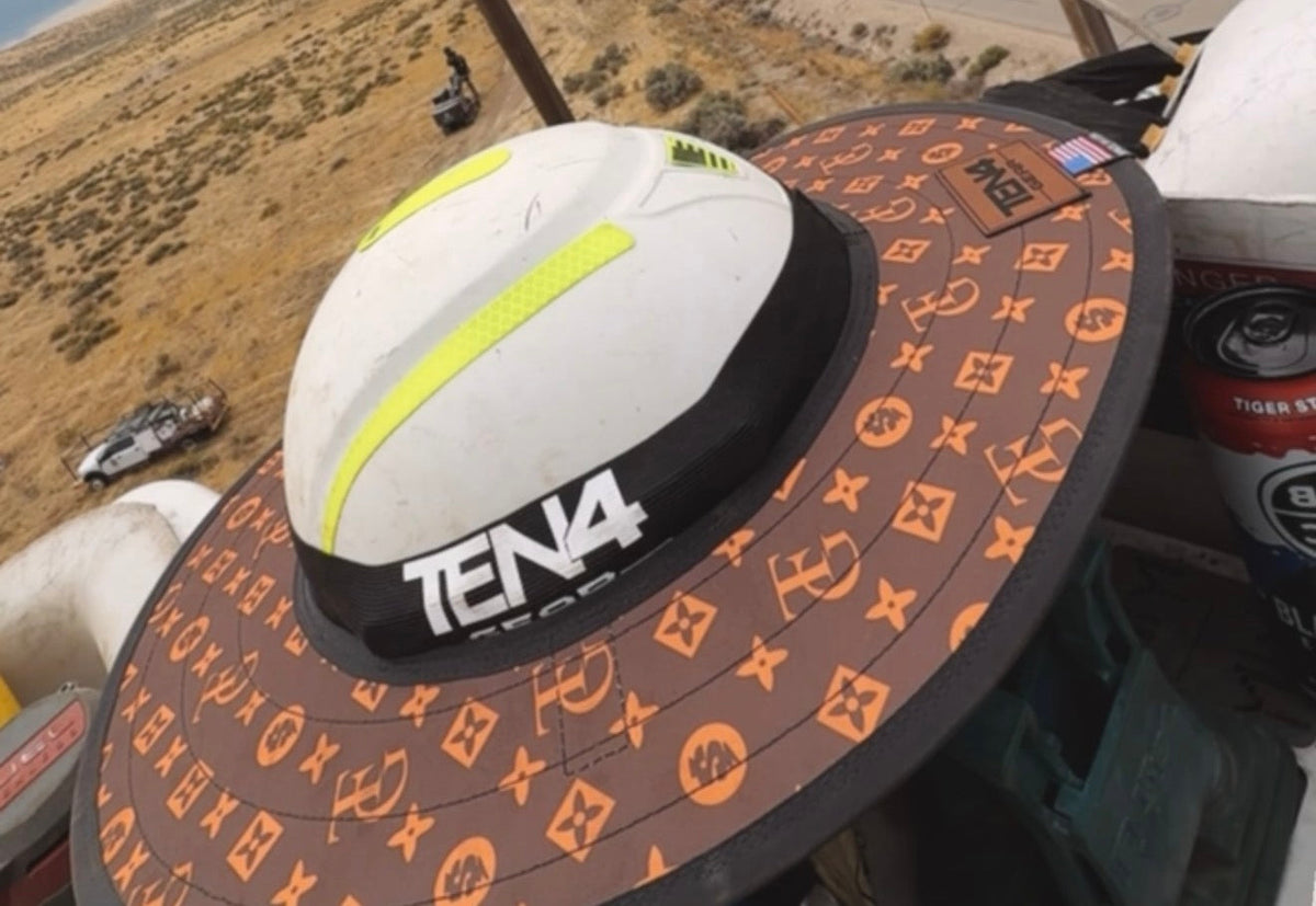 TG Brown Hard Hat Sun Shade Visor – Water-Resistant Worksite Visor for Full Brim & Kask Hard Hats