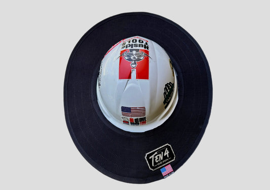 Solid Black Hard Hat Sun Shade Visor – Water-Resistant Worksite Visor for Full Brim & Kask Hard Hats
