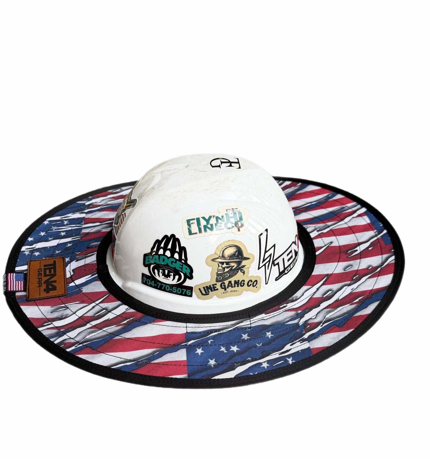The Patriot Hard Hat Sun Shade Visor – Water-Resistant Worksite Visor for Full Brim & Kask Hard Hats