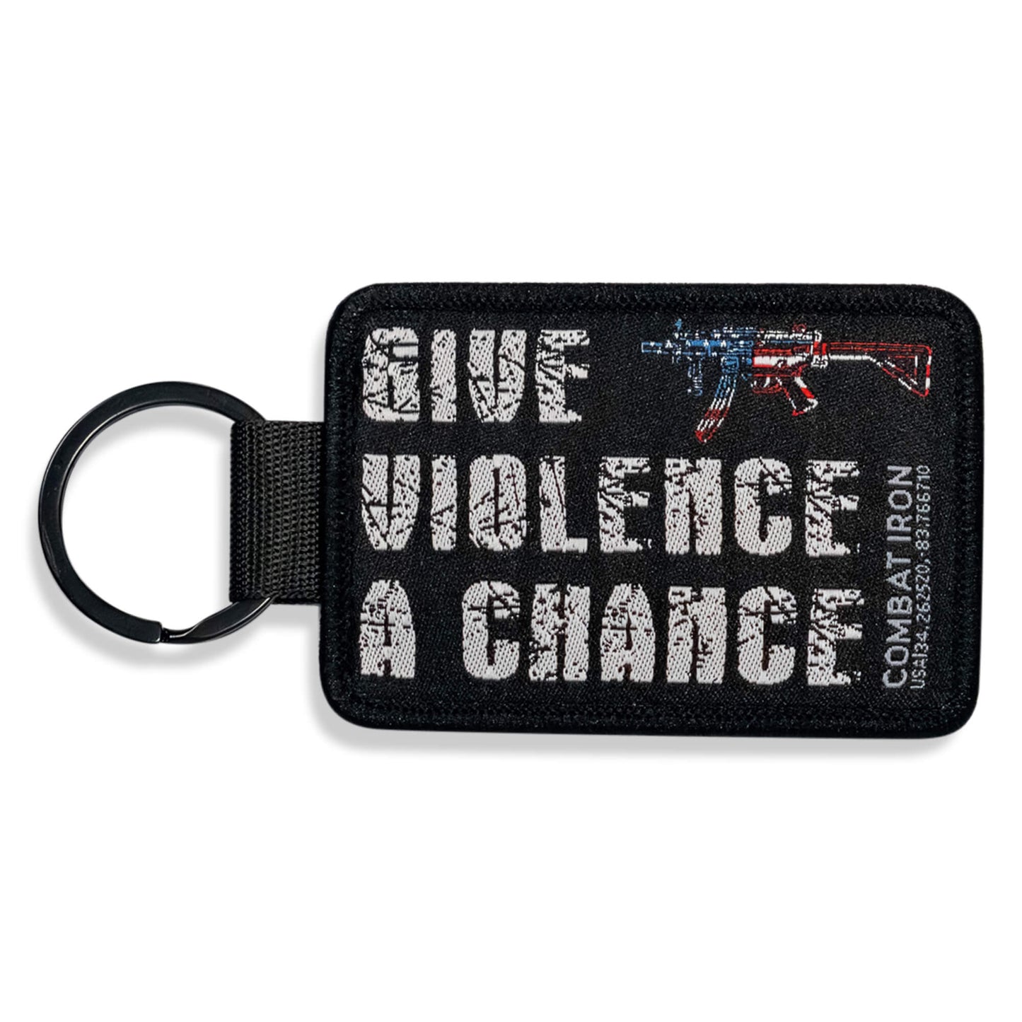 Give Violence A Chance Flight Tag Keychain