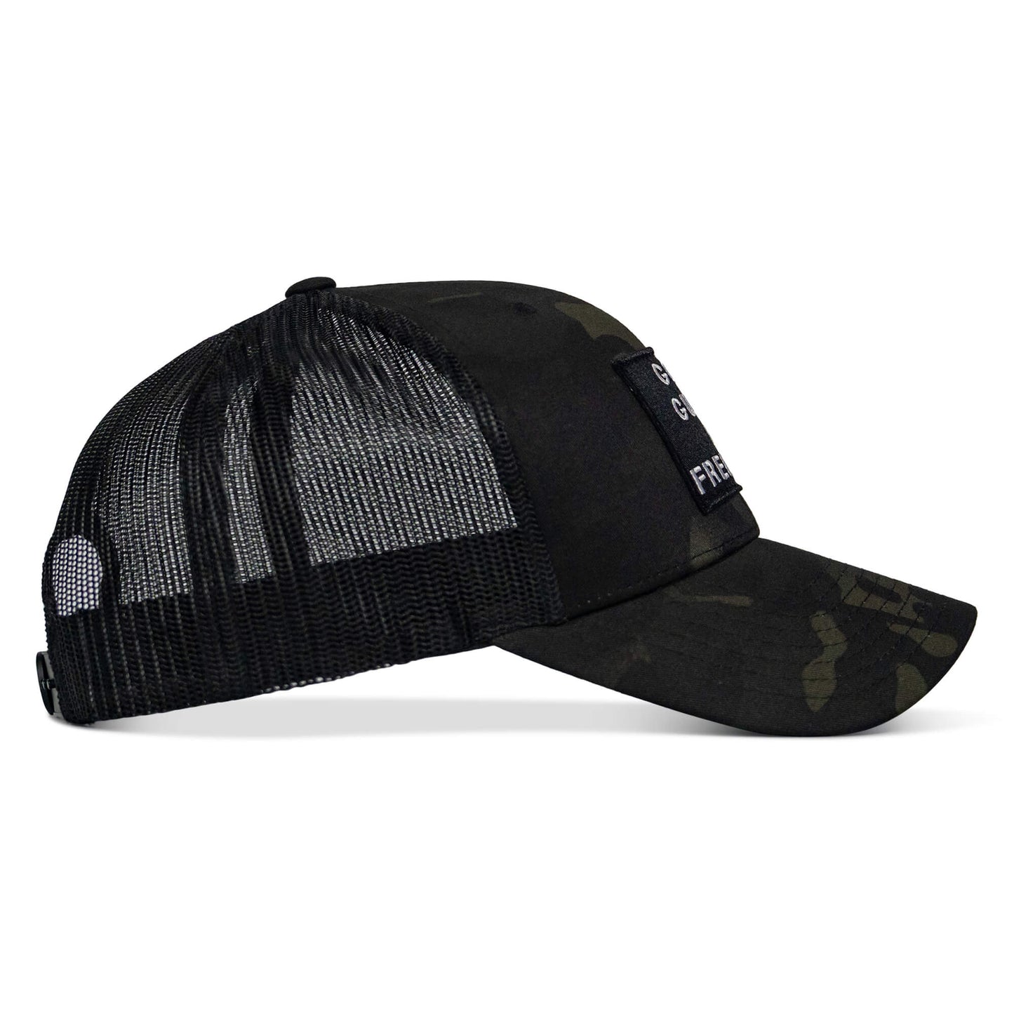 God, Guns, And Freedom Patch Mid-Profile Mesh Snapback Hat