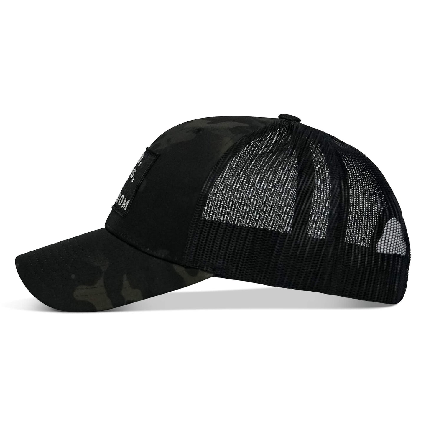 God, Guns, And Freedom Patch Mid-Profile Mesh Snapback Hat