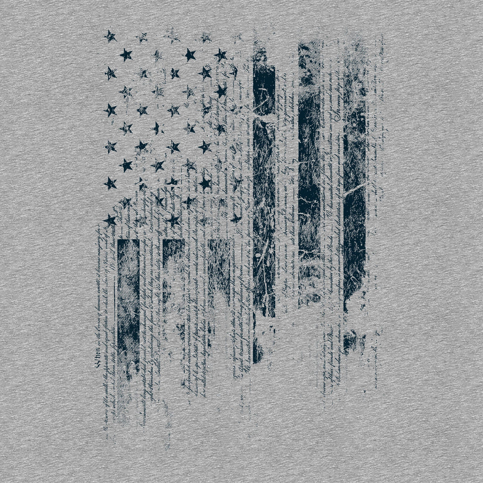 Grunt Style- 1776 Flag - Heather Grey