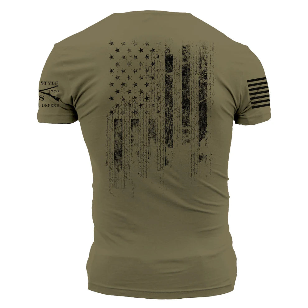 1776 Flag - Military Green