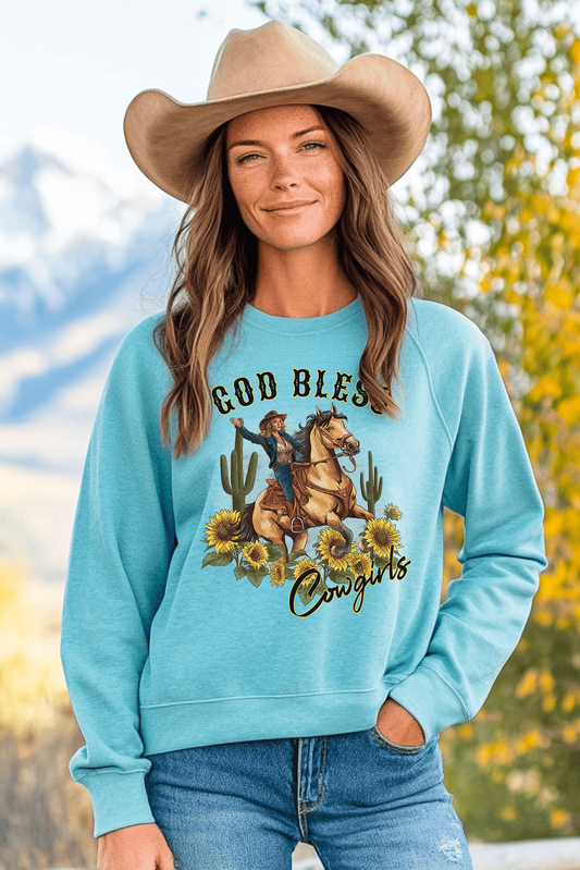 God Bless Cowgirls Crew Sweatshirt by Bourbon Cowgirl
