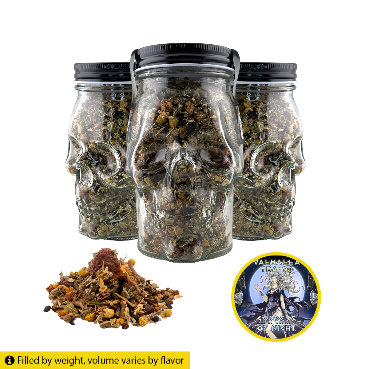 Goddess of Night | Valerian Root, Chamomile, Lavender | Herbal Tea | Non-Caffeinated