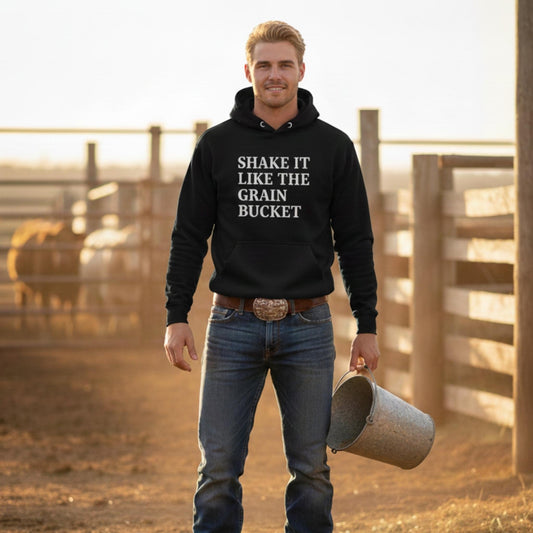Unisex Shake It Like The Grain Bucket Cotton Hoodie