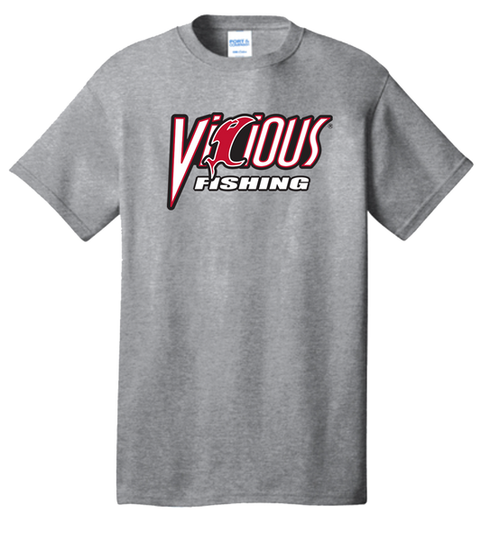 Vicious Fishing Logo Tee - Classic Grey
