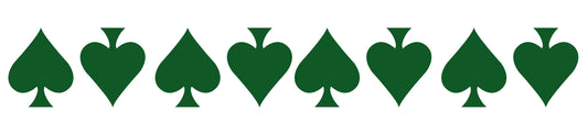 DARK GREEN REFLECTIVE ACE OF SPADE HELMET DECAL 8 PACK