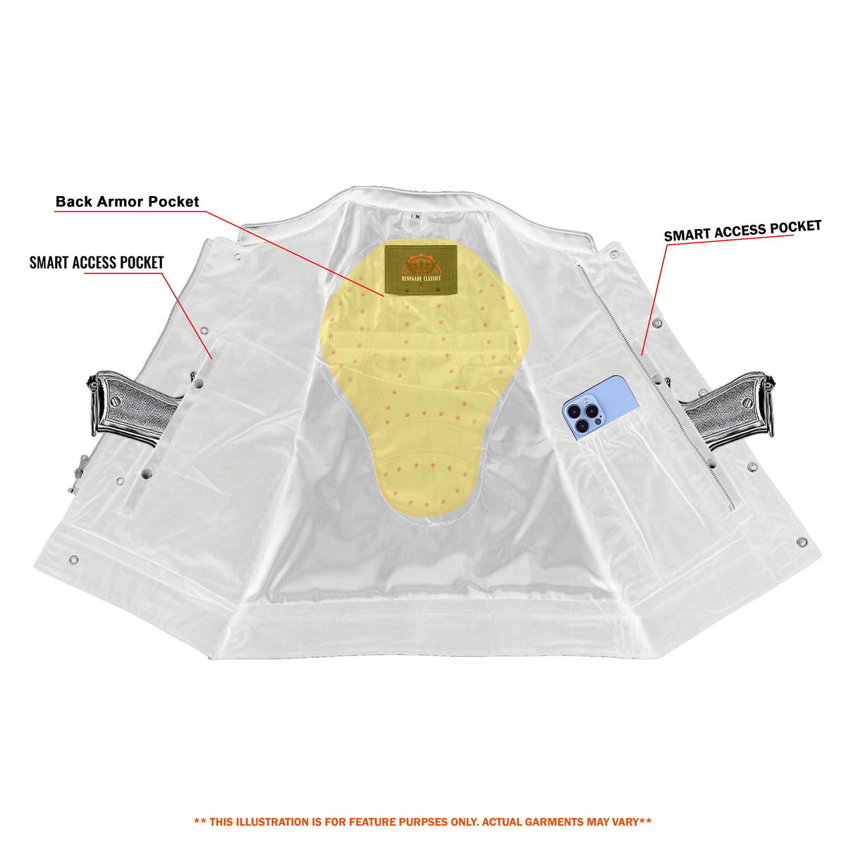 Grimedge Mens Textile Motorcycle Vest