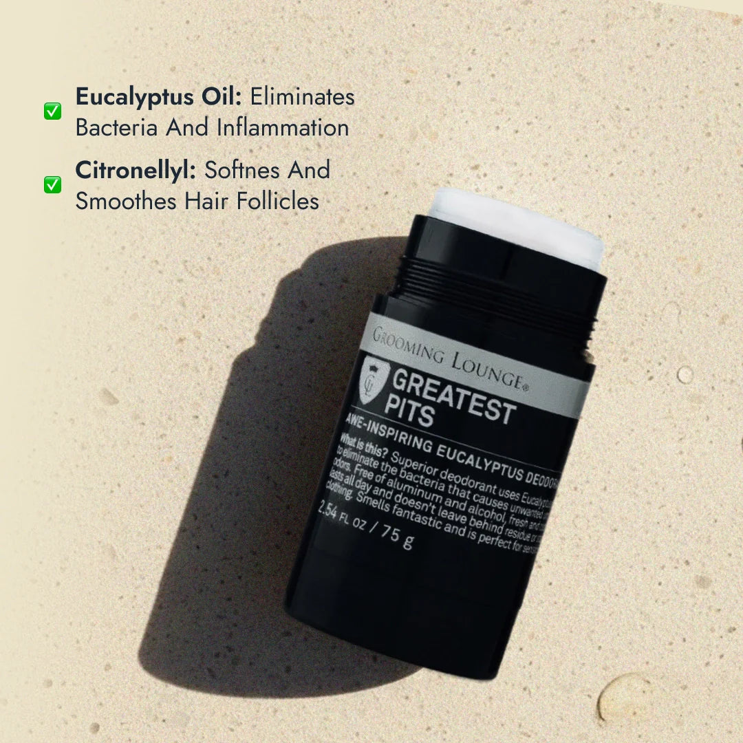 Grooming Lounge Greatest Pits Deodorant - Aluminum & Alcohol-Free Deodorant