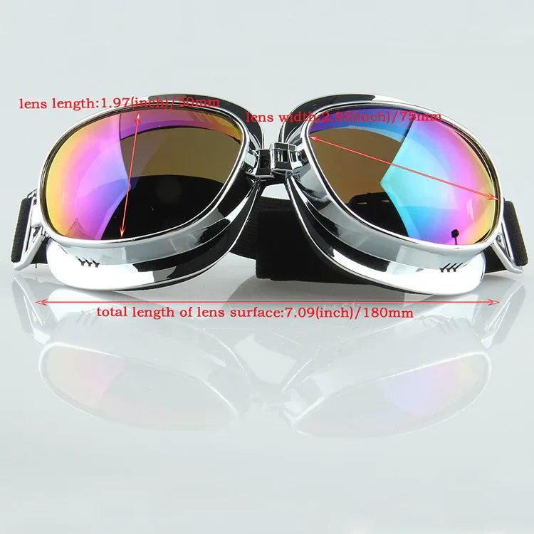 Motorcycle Goggles Vintage Windproof UV Protection for Harley
