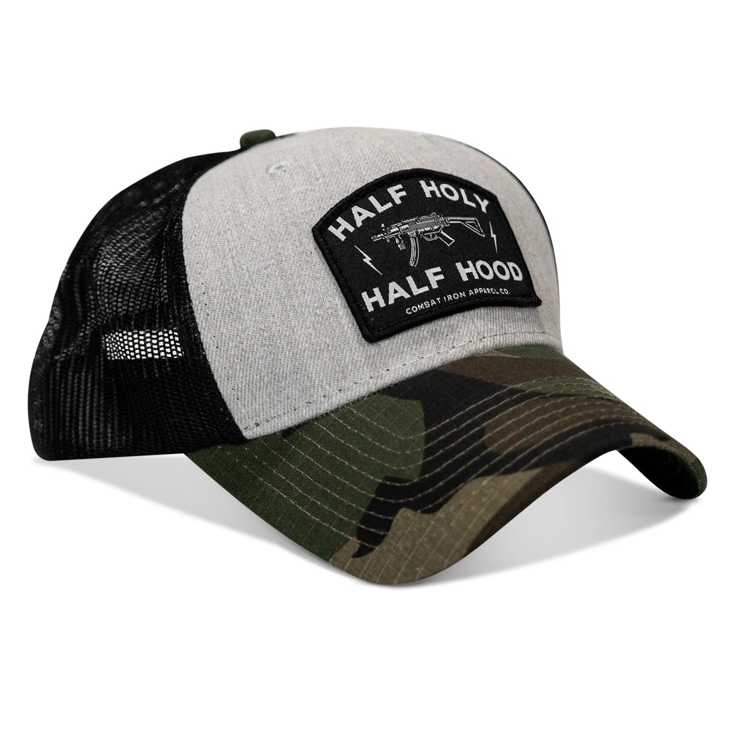 Half Holy. Half Hood. Patch Snapback Hat