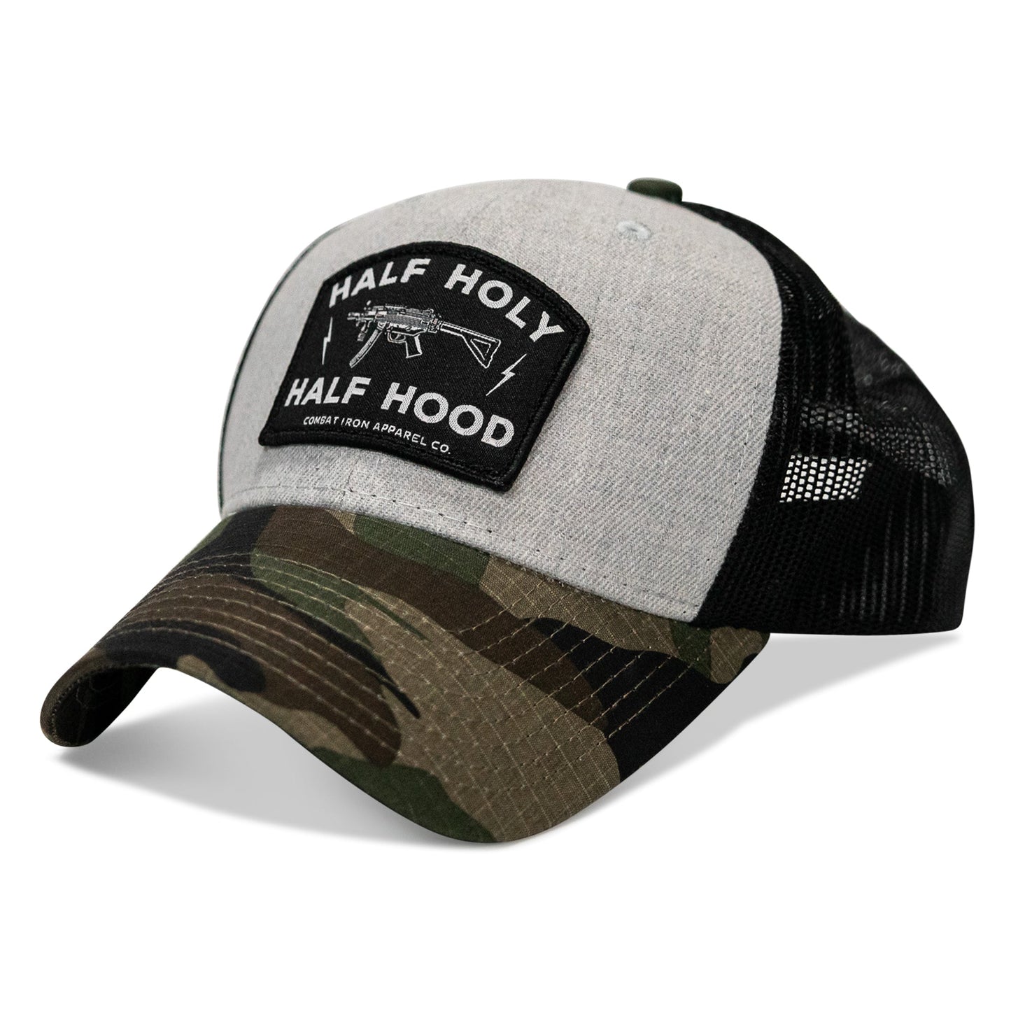 Half Holy. Half Hood. Patch Snapback Hat
